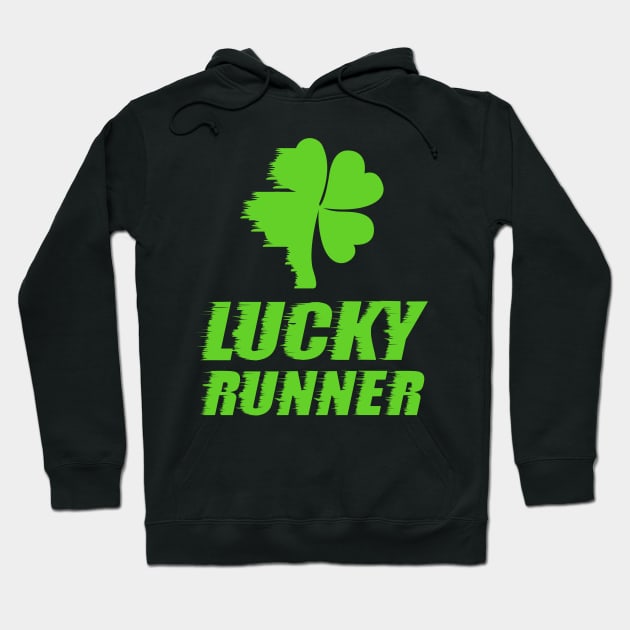 Lucky Runner St. Patrick's Day Funny Hoodie by KsuAnn